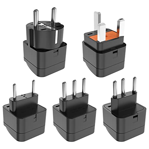 Reisestecker-Set, mit 5 Steckern für mehr als 150 Länder weltweit, Typ - G - C- L- J - Universal Stecker, Internationaler Steckdosenadapter mit UK EU ZA IT CH Stecker, Travel Netzteile Steckdose Reisestecker-Set, mit 5 Steckern für mehr als 150 Länder weltweit, Typ - G - C- L- J - Universal Stecker, Internationaler Steckdosenadapter mit UK EU ZA IT CH Stecker, Travel Netzteile Steckdose von PABANCE