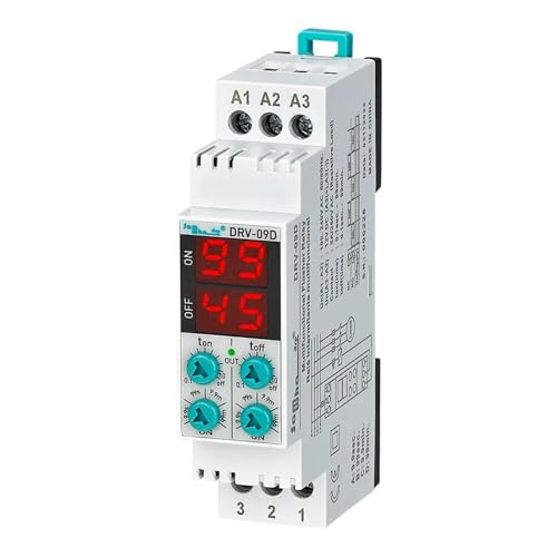 Digitales Doppelblinkrelais DRV-09, DRV-09D(110VAC 12VACDC,DRV-09 0.1h-99d) von PABVRPYT