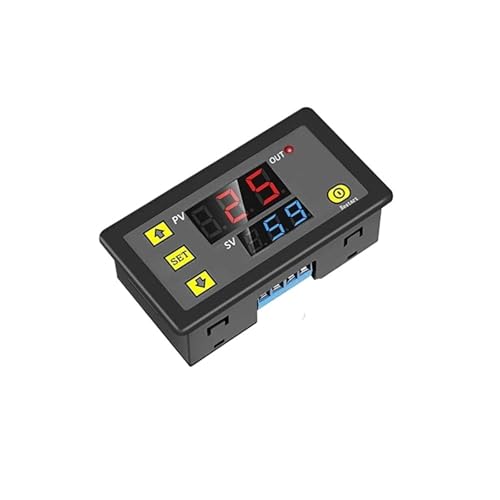 Digitales Verzögerungsrelais AC 110V 220V DC 12V mit LED-Display, Zyklus-Timer-Steuerschalter, einstellbares Zeitrelais, Verzögerungsschalter.(12V) von PABVRPYT