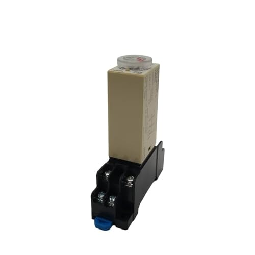 Drehknopf 10S/30S/60S/3M/5M/10M/30M/60M Zeitrelais mit Verzögerung AC220V DC24V 12V H3Y-2 mit Sockel (DC24V,5S) von PABVRPYT