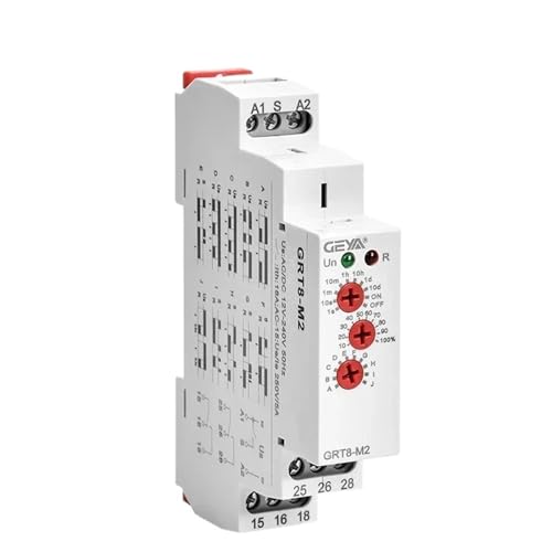 Multifunktions-Zeitrelais GRT8-M 16A mit 10 wählbaren Funktionen AC DC 12V 24V 220V 230V (GRT8-M2 AC230V) von PABVRPYT