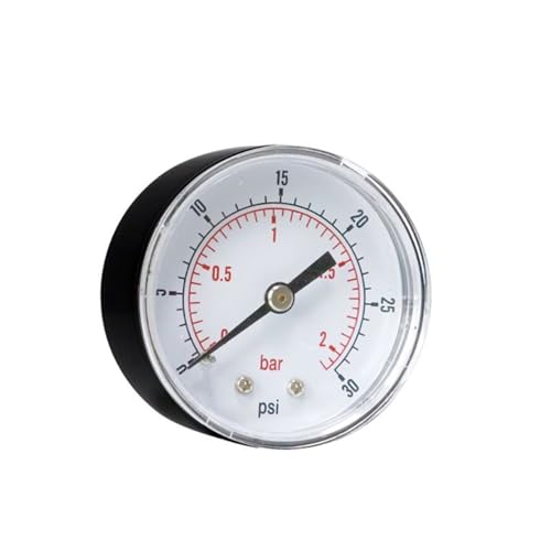 PABVRPYT Manometer, 52 mm Zifferblatt, 1/4 Zoll BSPT, horizontal, 0/15, 30, 60.100, 160, 300 & Bar (0–60 psi) von PABVRPYT