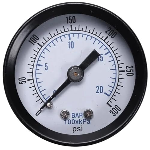 Ts-40 1/8 Zoll Mini Manometer für Kraftstoff Luft flüssiges Öl Wasser 0-20 bar / 0-300 psi Druckprüfwerkzeuge von PABVRPYT