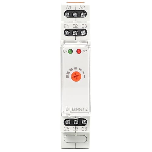 Wasserstandrelais Schwimmerschalter 24-240V AC/DC Elektronische Flüssigkeitsstandkontrolle Überwachungsrelais 5A Typ 3 Betriebsknopf EKR8(6112 AC220V) von PABVRPYT