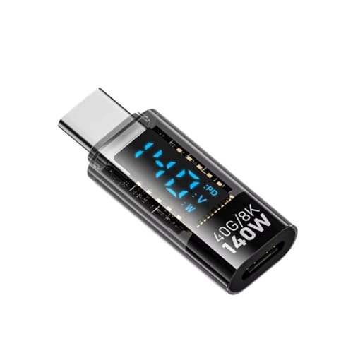 PACHHK USB C Adapter LED Wattage Display 140W 40Gbps 8K USB C Verlängerung PD3.1 Typ C Stecker Typ C Power Meter Tester Schwarz PACHHK USB C Adapter LED Wattage Display 140W 40Gbps 8K USB C Verlängerung PD3.1 Typ C Stecker Typ C Power Meter Tester Schwarz von IYVYI