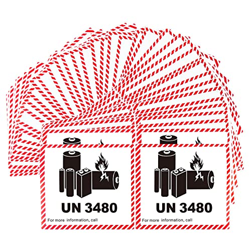 PACK4YA UN3480 110 x 120 mm Lithium-Ionen-Akku Transport Warnhinweise selbstklebend 50 Aufkleber PACK4YA UN3480 110 x 120 mm Lithium-Ionen-Akku Transport Warnhinweise selbstklebend 50 Aufkleber von PACK4YA