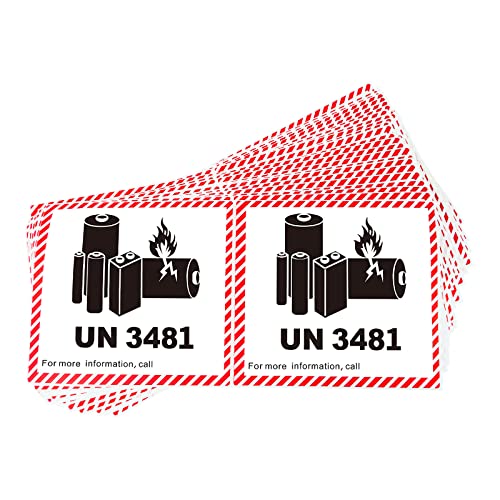 PACK4YA UN3481 110 x 120 mm Lithium-Ionen-Akku Transport Warnhinweise selbstklebend 50 Aufkleber PACK4YA UN3481 110 x 120 mm Lithium-Ionen-Akku Transport Warnhinweise selbstklebend 50 Aufkleber von PACK4YA