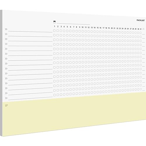 PACKLIST Gewohnheitenplaner - Monatlicher Habit Tracker A4. Maximiere deine Produktivität und dein Wohlbefinden jeden Tag. Personalisiere und pflege positive Gewohnheiten! von PACKLIST