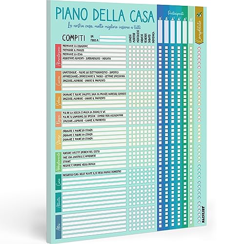 PACKLIST Piano di Attività Domestiche - Piano di Pulizia per Famiglie - La Nostra Casa, Molto Migliore Insieme - Piano Domestico per Condividere in Modo Equo i Compiti di Casa von PACKLIST