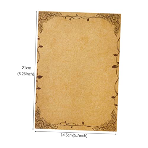 PACKOVE 1 Satz Pergament Kasse Begrüßen Geprägt Gruß Verpackung Schreiben Von Papieren Papier Zum Schreiben Von Briefen Vintage Briefpapier Briefpapiere Kraftpapier 24blatt von PACKOVE