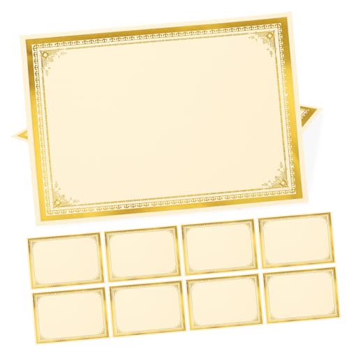 PACKOVE 10 Blatt Innenseite des Zertifikats Urkundenpapier Zertifikatpapier Zertifikate für druckerpapier leeres Zertifikatspapier Zertifikatskarton leeres Diplom Papierprodukt PACKOVE 10 Blatt Innenseite des Zertifikats Urkundenpapier Zertifikatpapier Zertifikate für druckerpapier leeres Zertifikatspapier Zertifikatskarton leeres Diplom Papierprodukt von PACKOVE