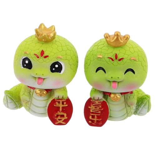 PACKOVE 2 Stück Ornamente Zum Jahr Der Schlange Schlangenstatue Dekoration Zum Jahr Der Schlange Ornamente Zum Chinesischen Neujahr Schlangenornamente Zum Chinesischen Neujahr von PACKOVE