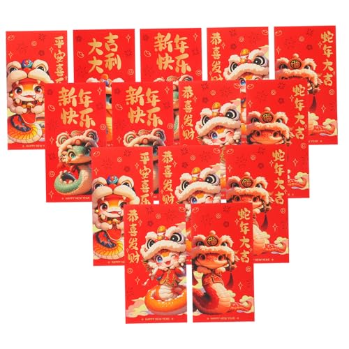 PACKOVE 20 Stück 2025 Jahr der Schlange Roter Umschlag Jahr der schlangenroten Umschläge Roter Umschlag des Schlangenjahres rotes Paket chinesische neujahrsumschläge Papier PACKOVE 20 Stück 2025 Jahr der Schlange Roter Umschlag Jahr der schlangenroten Umschläge Roter Umschlag des Schlangenjahres rotes Paket chinesische neujahrsumschläge Papier von PACKOVE