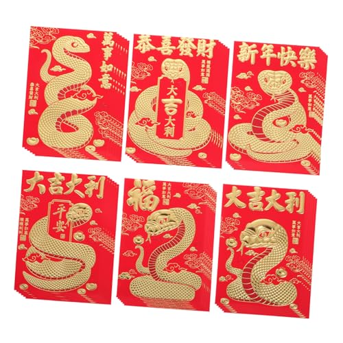 PACKOVE 36 Stück Rote Umschlagtasche für das neue Jahr Chinesisches rotes Paket Chinesische rote Umschlagschlange Geldumschlag roter Umschlag leuchtend rotes Papier PACKOVE 36 Stück Rote Umschlagtasche für das neue Jahr Chinesisches rotes Paket Chinesische rote Umschlagschlange Geldumschlag roter Umschlag leuchtend rotes Papier von PACKOVE