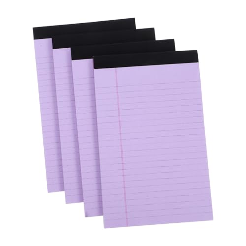 PACKOVE 4 Stück Notizbuch merkzettel Notizblock schreibheft notizzettel Notizkladde regiert süße notizbücher für die schule schmucklos Unterlage Schreibwaren liniertes Papier Pads Violett PACKOVE 4 Stück Notizbuch merkzettel Notizblock schreibheft notizzettel Notizkladde regiert süße notizbücher für die schule schmucklos Unterlage Schreibwaren liniertes Papier Pads Violett von PACKOVE