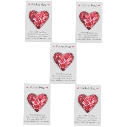PACKOVE 5 Sätze Liebesgeschenk cafe intencion kafeemahler valetinstagsgeschenk valentinsgeschenk präsentbox mit Glas Herz Kleines Herz aus Glas basteln Herzschmuck Desktop-Ornament Papier von PACKOVE