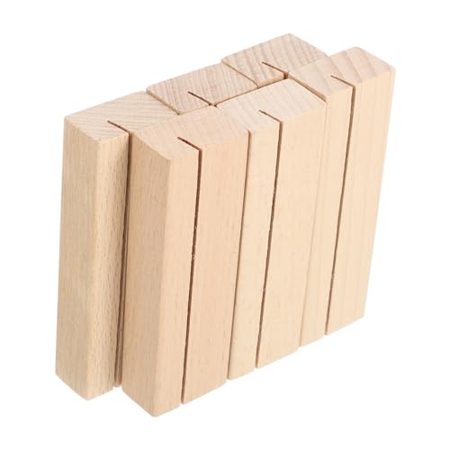 PACKOVE 6 Stück Holz Kartenhalter Tischnummern Ständer Visitenkartenständer Für Schreibtischkarten Visitenkartenhalter Für Den Schreibtisch Desktop Ständer Kartenhalter Ständer von PACKOVE