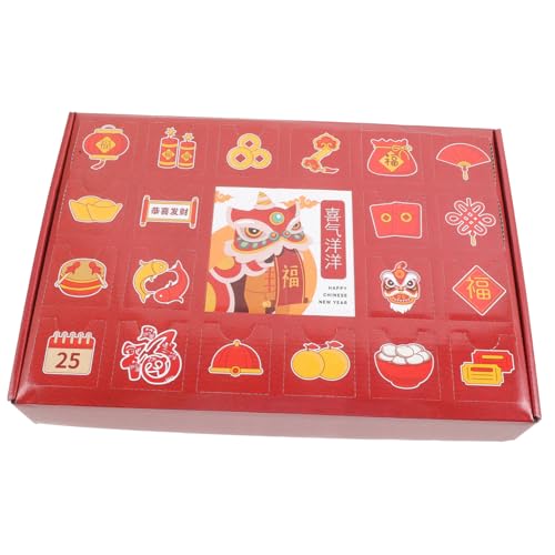 PACKOVE Box Nachfüllbare Adventsfeiertagsdekoration Schmuckstück DIY Adventskalender Countdown Puzzle DIY Tombola Hülle Gadgets Tombolas 24 Gitter Hülle Leerer Adventskalender Süßigkeiten von PACKOVE