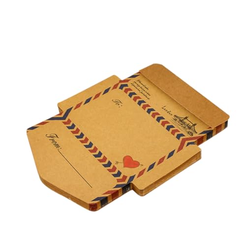 PACKOVE Notebook -nachrichtenbuch Schreibwaren Klebrige Notizbilder Täglicher Planungsblock Täglicher Aufgaben-tracker Bunter Notizblock Postkartenumschläge Khaki Papier von PACKOVE