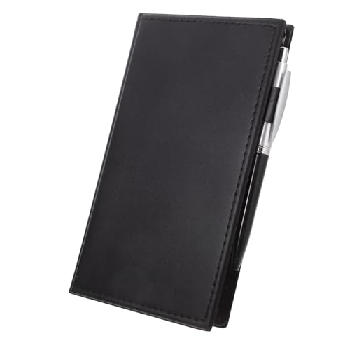 PACKOVE Notizordner merkzettel Farbige Notizzettel Taschennotizbuch mit Stift Klemmbretthalter Klemmbrett-Folio mit Notizblock Klemmbrett-Folie College -Essentials Legierung Black von PACKOVE