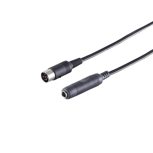 PADCR 20cm Audio Stereo Kabel Aux in Out, 6,3mm Klinke Buchse Kupplung weiblich auf 5pol Würfel Stecker von PADCR