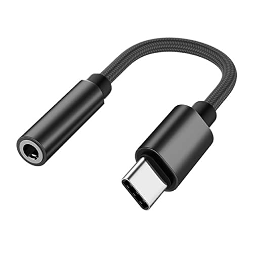 PADCR USB C Kopfhörer Adapter, USB-C zu 3,5mm Klinke Kopfhörer Audio Adapter, Universell Schwarz von PADCR
