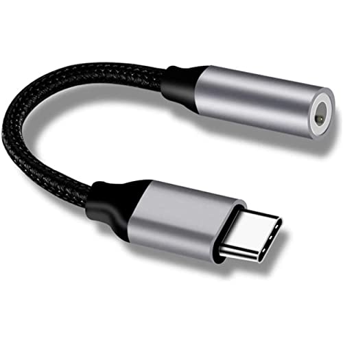 PADCR USB C Kopfhörer Adapter, USB-C zu 3,5mm Klinke Kopfhörer Audio Adapter, Universell… (Grau) von PADCR