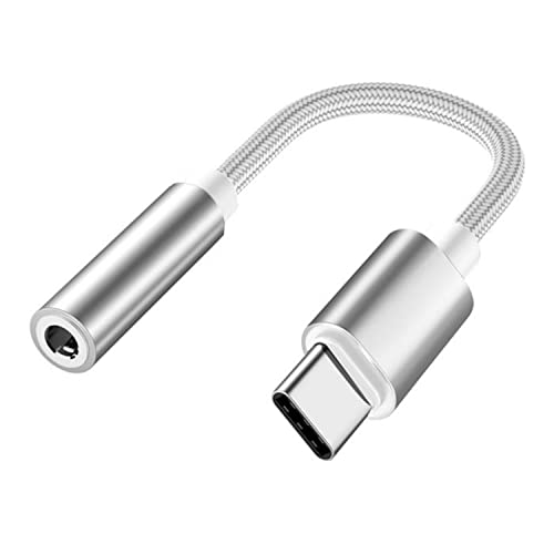 PADCR USB C Kopfhörer Adapter, USB-C zu 3,5mm Klinke Kopfhörer Audio Adapter, Universell… (Silver) von PADCR