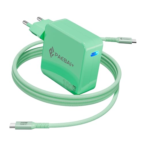 PAEBAI+ 100W USB C Ladegerät PD3.0 GaN Netzteil für MacBook Pro, MacBook Air, Google Pixelbook, ThinkPad, Dell XPS, iPad Pro, Galaxy S24/S23, iPhone 15/Pro und weitere Typ C Geräte PAEBAI+ 100W USB C Ladegerät PD3.0 GaN Netzteil für MacBook Pro, MacBook Air, Google Pixelbook, ThinkPad, Dell XPS, iPad Pro, Galaxy S24/S23, iPhone 15/Pro und weitere Typ C Geräte von PAEBAI+