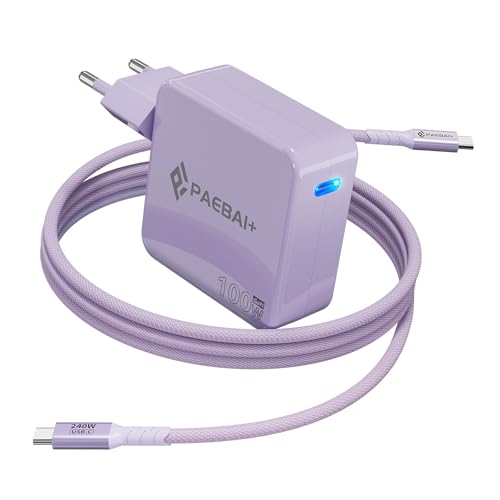PAEBAI+ 100W USB C Ladegerät PD3.0 GaN Netzteil für MacBook Pro/Air, Google Pixelbook, ThinkPad, Dell XPS, iPad Pro, Galaxy S24/S23, iPhone 15 und Weitere Typ C Geräte PAEBAI+ 100W USB C Ladegerät PD3.0 GaN Netzteil für MacBook Pro/Air, Google Pixelbook, ThinkPad, Dell XPS, iPad Pro, Galaxy S24/S23, iPhone 15 und Weitere Typ C Geräte von PAEBAI+