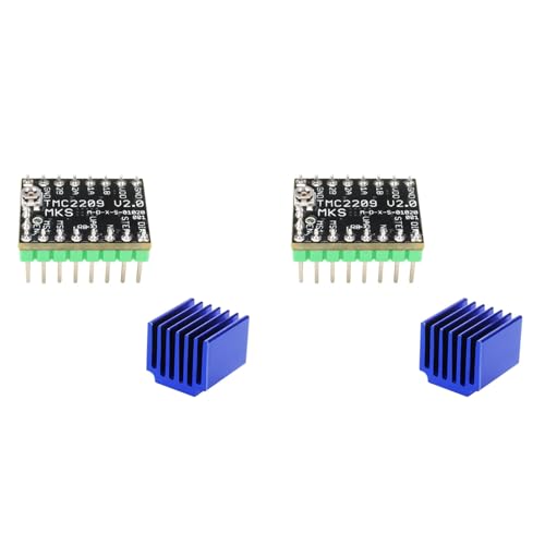 PAGJHRFJG 2X für MKS TMC2209 Schrittmotortreiber StepStick 3D-Druckerteile 2.0A UART Ultra Silent für TMC2208 von PAGJHRFJG