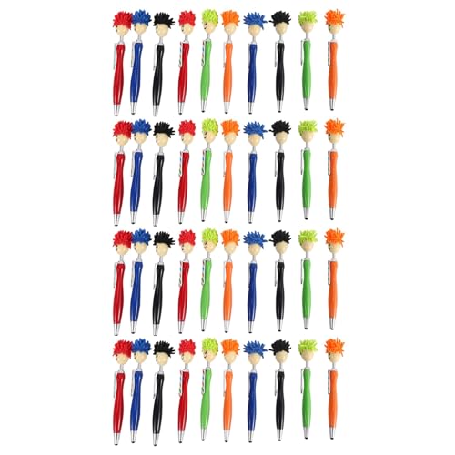 PAGJHRFJG 40 Stücke Mopp Topper Stifte Bildschirm Reiniger Stylus Stifte 3-in-1 Stylus Stift Staubtuch für Kinder und Erwachsene von PAGJHRFJG