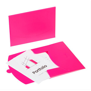 PAGNA Dokumententaschen Wallet DIN A4 pink glatt 0,43 mm von PAGNA