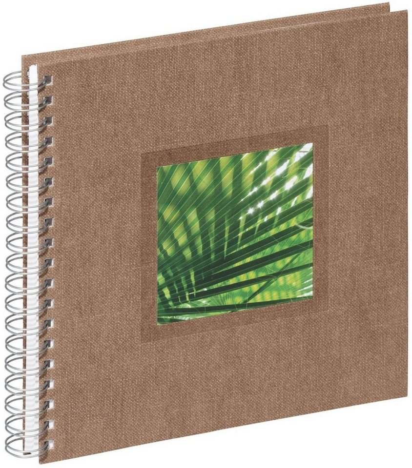 PAGNA Fotoalbum Spiralalbum 24x25cm Nature Palm braun 50 Seiten von PAGNA
