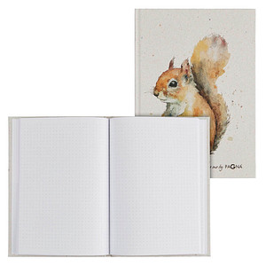 PAGNA Notizbuch Eichhörnchen DIN A5 punktraster, beige Hardcover 128 Seiten von PAGNA