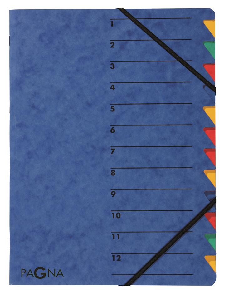 PAGNA Ordnungsmappe , EASY, , DIN A4, Karton, 12 Fächer, blau PAGNA Ordnungsmappe , EASY, , DIN A4, Karton, 12 Fächer, blau von PAGNA