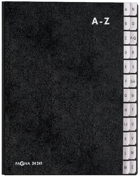 PAGNA Pultordner, DIN A4, 24 Fächer, A - Z, schwarz von PAGNA