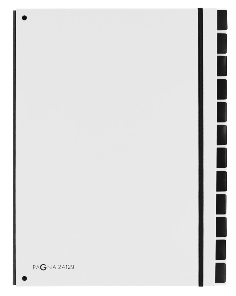 PAGNA Pultordner Trend, DIN A4, 12 Fächer, weiß von PAGNA