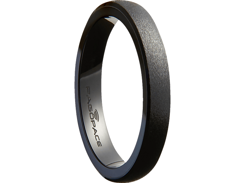 PAGOPACE Slim Black Rough Größe 10 Bezahlring von PAGOPACE