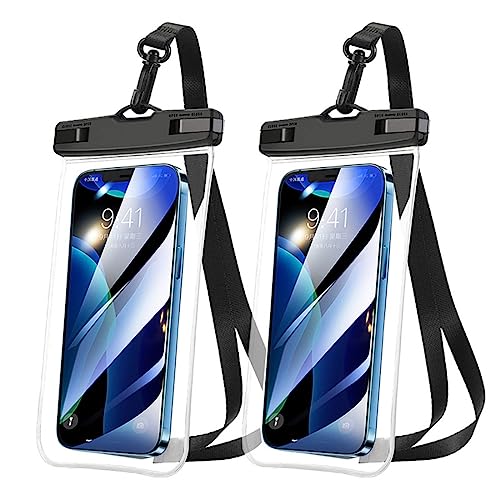 PAIDASHU Wasserfeste Handyhülle, 6.9" wasserdichte Handyhülle, 2 Stück IPX8 Waterproof Phone Case, Touch wasserdichte Handyhülle, Handy Wasserschutzhülle für Schwimmen und Baden. von PAIDASHU