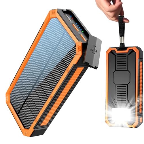 Solar Powerbank 20000 mAh, PD20W Wasserdichtes Solar Ladegerät USB C Externer Akku Solarladegeräte mit Outputs, Power Bank für Smartphones, Tablets und mehr von PAIDASHU