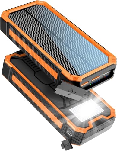 Solar Powerbank 20000 mAh, PD20W Wasserdichtes Solar Ladegerät USB C Externer Akku Solarladegeräte mit Outputs, Power Bank für Smartphones, Tablets und mehr von PAIDASHU