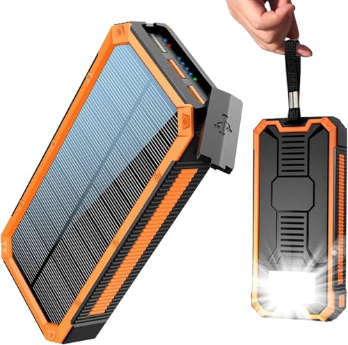 Solar Powerbank 20000 mAh, PD20W Wasserdichtes Solar Ladegerät USB C Externer Akku Solarladegeräte mit Outputs, Power Bank für Smartphones, Tablets und mehr Solar Powerbank 20000 mAh, PD20W Wasserdichtes Solar Ladegerät USB C Externer Akku Solarladegeräte mit Outputs, Power Bank für Smartphones, Tablets und mehr von PAIDASHU