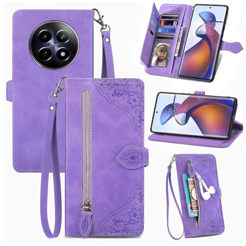 Handyhülle Kompatibel mit Realme 12 5G/Realme 12X 5G Hülle,Reißverschluss-Geldbörse, Klappkartenfächern, PU+TPU, hautfreundlicher geprägter Schutzhülle Handyhülle Kompatibel mit Realme 12 5G/Realme 12X 5G Hülle,Reißverschluss-Geldbörse, Klappkartenfächern, PU+TPU, hautfreundlicher geprägter Schutzhülle von PAINE
