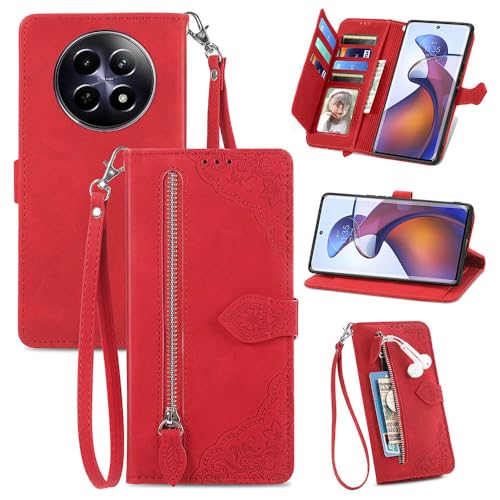 Handyhülle Kompatibel mit Realme 12 5G/Realme 12X 5G Hülle,Reißverschluss-Geldbörse, Klappkartenfächern, PU+TPU, hautfreundlicher geprägter Schutzhülle Handyhülle Kompatibel mit Realme 12 5G/Realme 12X 5G Hülle,Reißverschluss-Geldbörse, Klappkartenfächern, PU+TPU, hautfreundlicher geprägter Schutzhülle von PAINE