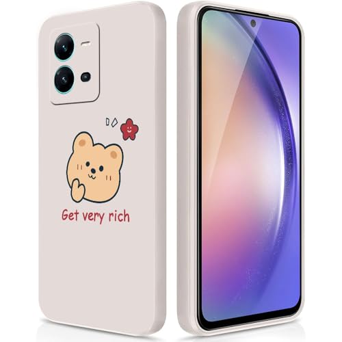 Silikon-Schutzhülle mit niedlichem Bären-Motiv, kompatibel mit vivo X80 Lite 5G/vivo V25 5G/vivo V25e, Anti-Drop, personalisierbar, weiche Silikon-Schutzhülle von PAINE