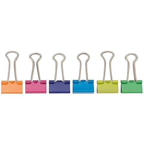 PAINT IT EASY NEU Foldback-Klammern bunt, 25 mm, 12 Stück von PAINT IT EASY