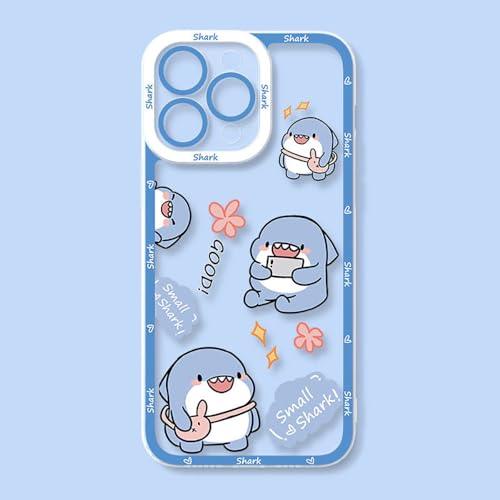 Bemalte Transparente TPU-Hülle Kompatibel mit iPhone 11|Kleiner Hai von PAIX
