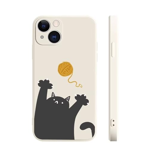 Cartoon-Schutzhülle, kompatibel mit iPhone 6/iPhone 6S, schwarze Katze, kleiner Bär, Ente, präzises Loch, sturzsichere Handyhülle von PAIX