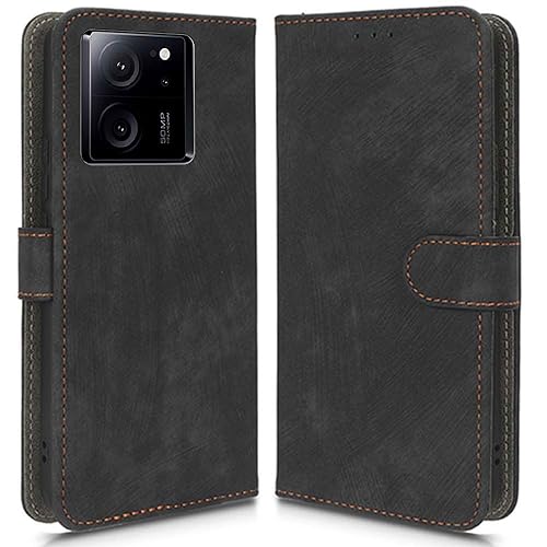 Hülle Kompatibel mit Xiaomi 13T Pro, RFID-Blockierung, Magnetisches Flip-Leder, Stoßfeste Schutzabdeckung mit Kartenfächern und Ständer von PAIX